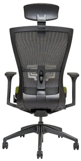 Kancelárska ergonomická stolička MERENS — látka, čierna / viac farieb Červená