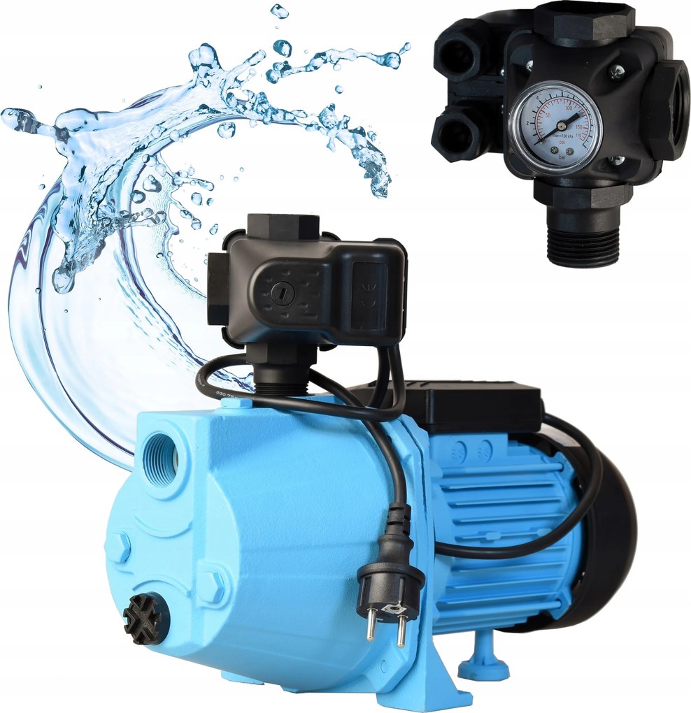 Pumpa S Príslušenstvom Na Vodu Set 370W Studňa hydroforu záhrady 2520 l/h Účinná
