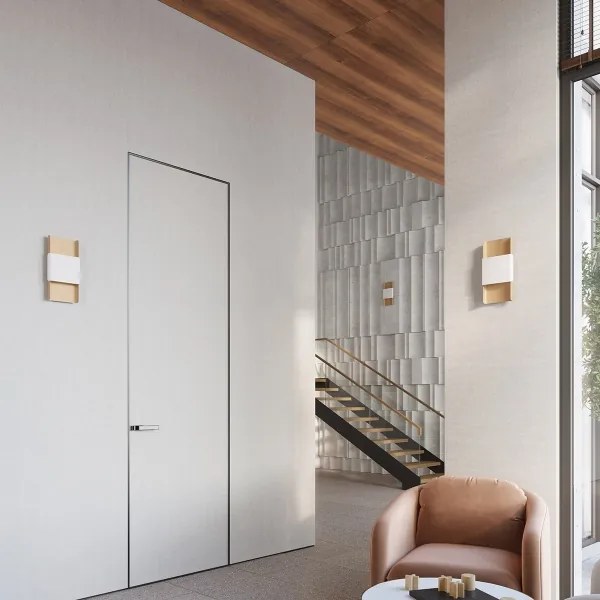 Sollux SL.1353 - Nástenné svietidlo DURLIN 2xG9/8W/230V zlatá/biela