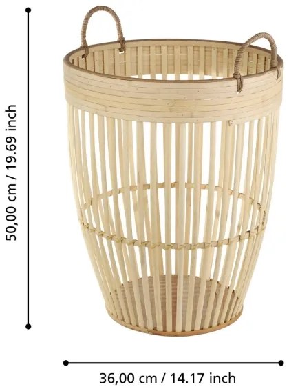 Eglo 426512 - Dekoračný kôš NARAHA 50x36 cm bambus