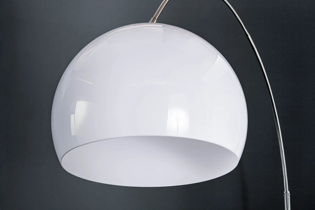 Stojacia lampa Big Bow biela 175-205cm