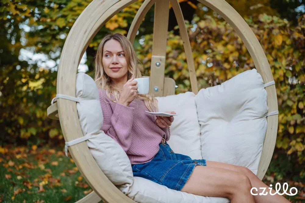 Czillo Závesné kreslo Czillo so stojanom, tmavosivé