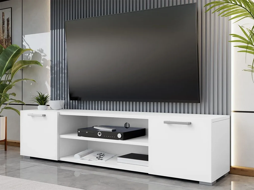 TV stolík/skrinka Toteri 2D, Farby: biela