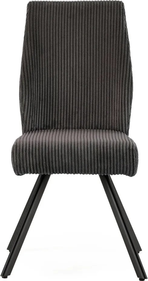 Tmavosivé menčestrové jedálenské stoličky v súprave 2 ks Anibal – Marckeric