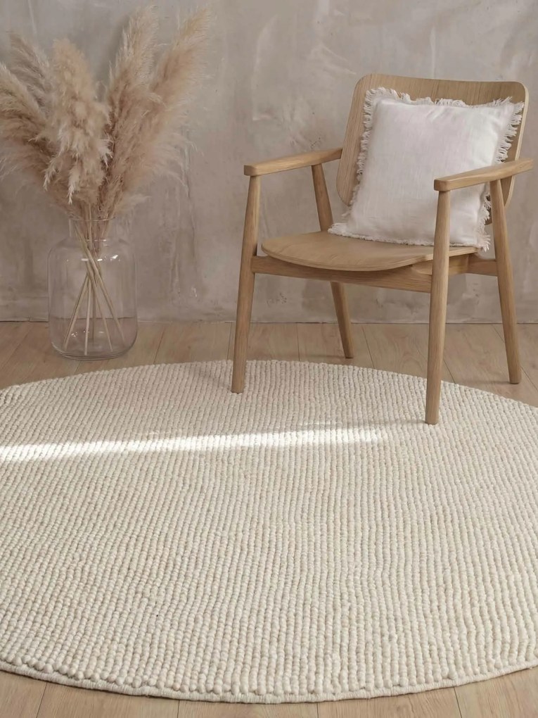 Ted Baker, Kusový koberec Ted Baker Richmond 106365 Biela kruh, 200x200, biela, detská izba