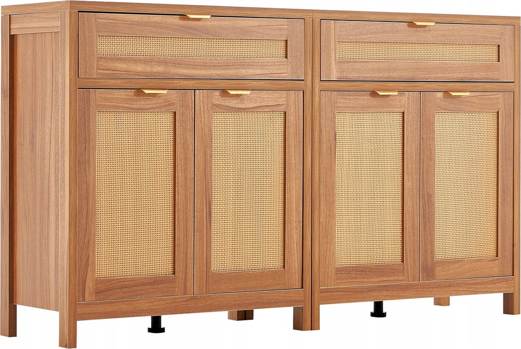 Komoda Vevor 150 x 36 x 86 cm, odtiene hnedej farby