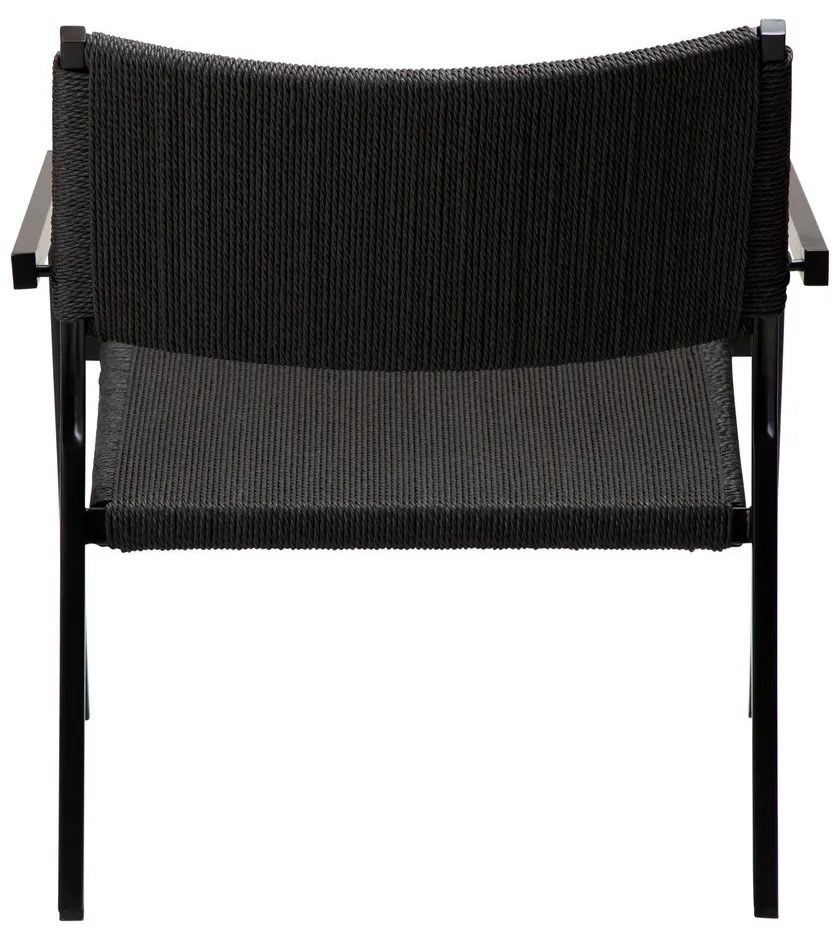 Čierne kreslo s trstinovým výpletom Loop – DAN-FORM Denmark