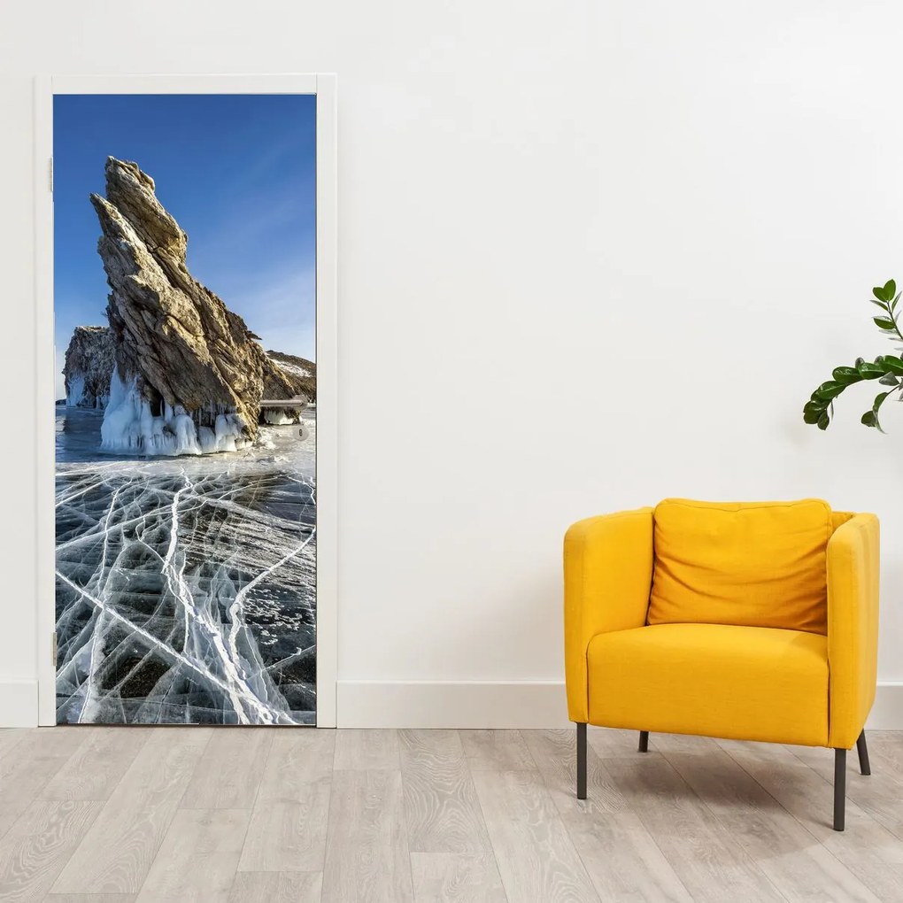 Fototapeta na dvere - Ľadová skala (95x205cm)