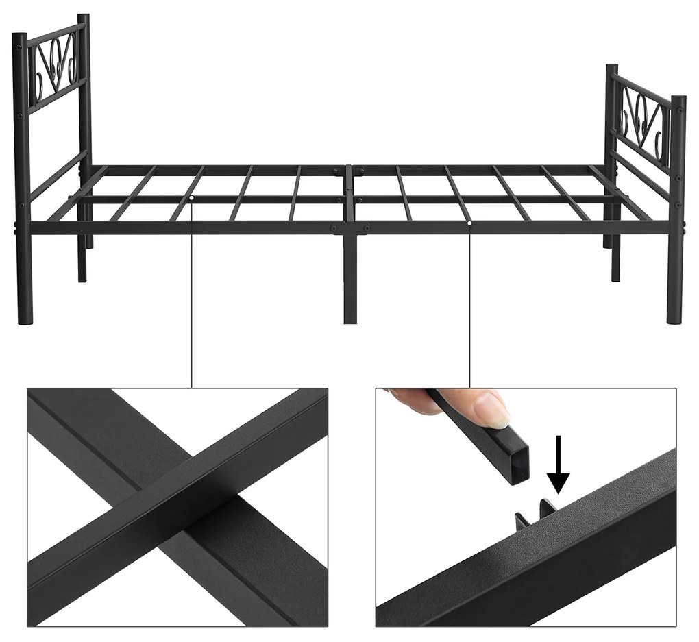 Rám dvojlôžkovej postele 198 x 141,8 x 86,4 cm VASAGLE RMB063B01