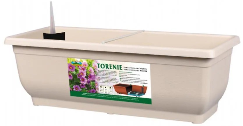 Truhlík samozavlažovací Torenie Modern 60cm béžová