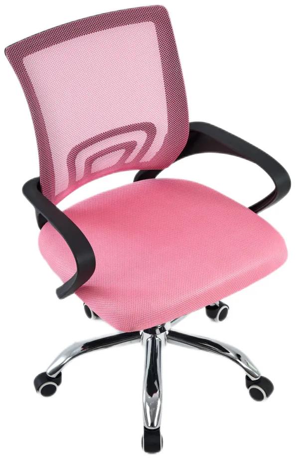 Kondela Kancelárska stolička, ružová/čierna, DEX 4 NEW