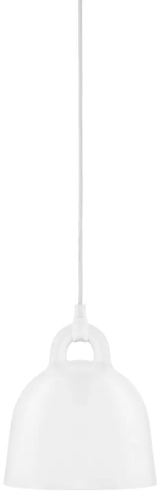 Závesná lampa Bell, extra malá – biela