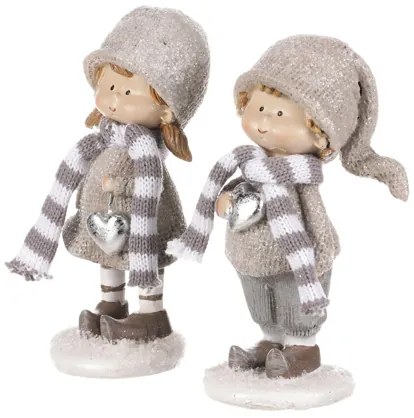 Deti v zimnom oblečení 15cm