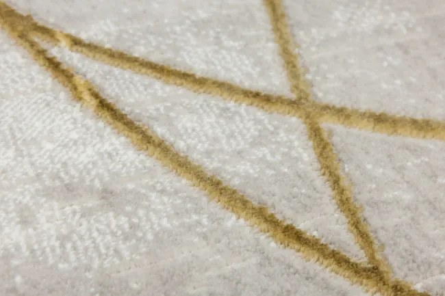 Koberec Kashmir KR288S čierny / biely kruh