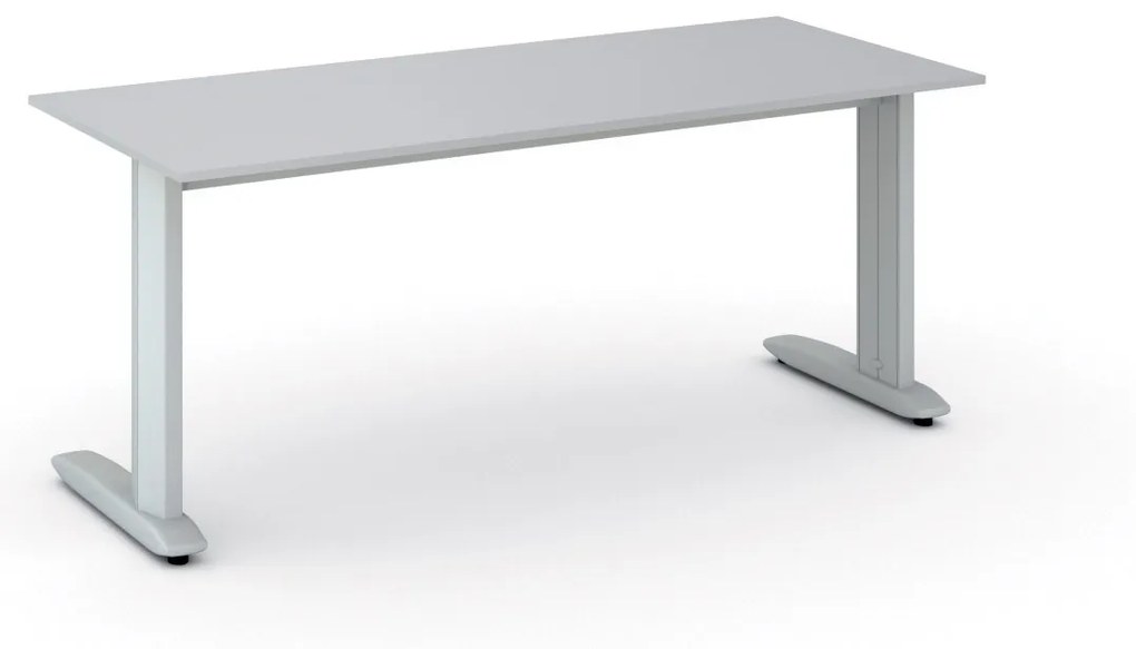 Kancelársky písací stôl PRIMO FLEXIBLE 1800 x 800 mm, sivá