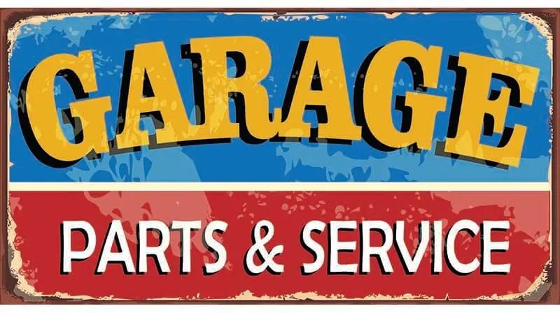 Ceduľa Garage Part & Service