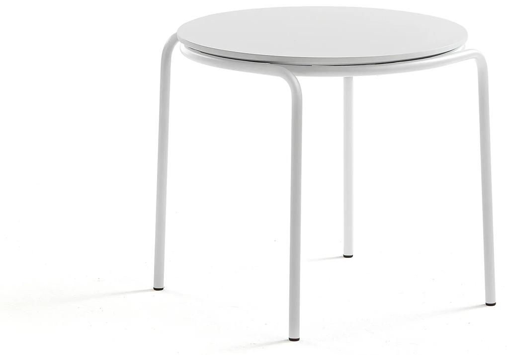 Konferenčný stolík Ashley, Ø570 x 470 mm, biela, biela