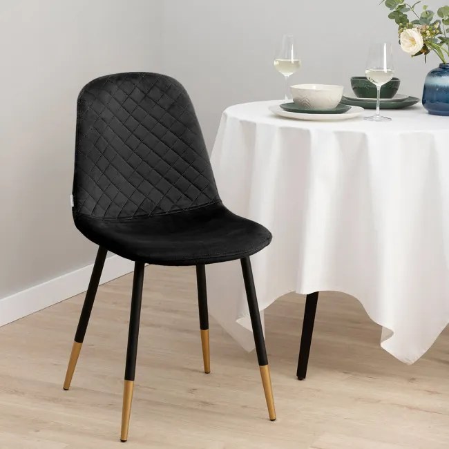 Stolička NOIR zamatová čierna SS22 933466