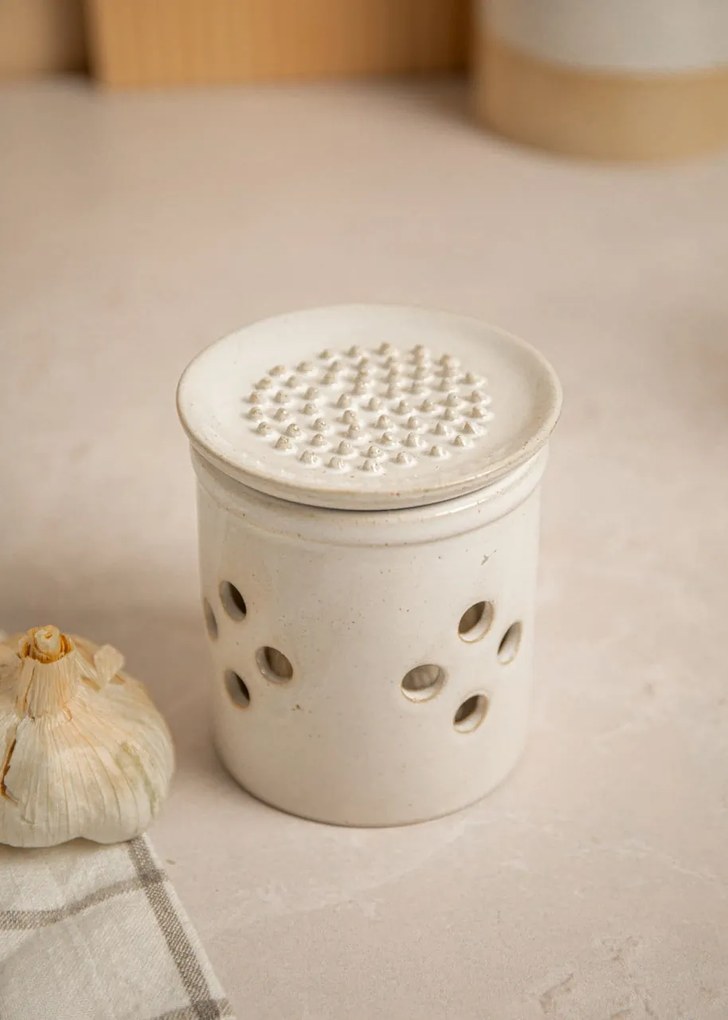 Kitchen Craft Kameninová dóza na cesnak Idilica
