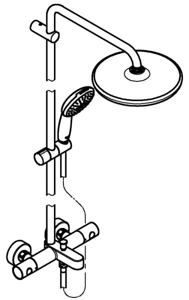 GROHE 26988001 - Sprchový systém VITALIO START SYSTEM 390 mm, lesklý chróm