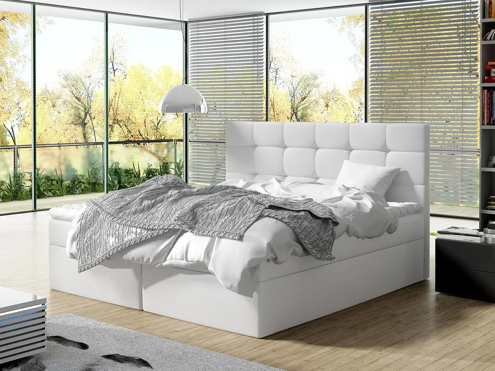 Manželská posteľ Boxspring 140 cm Cinara (ekokoža soft 011 (čierna). Vlastná spoľahlivá doprava až k Vám domov. 1054103
