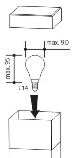 Vonkajšia lampa so zásuvkou GARD 1xE14/60W/230V SCHUKO IP44