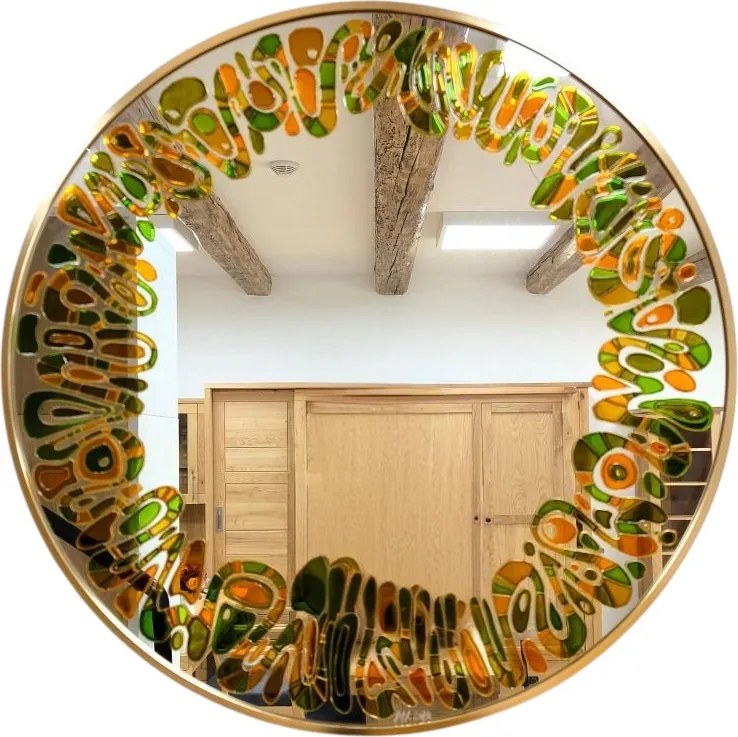 Zrkadlo v tvare kruhu "Vlny", Ø 60 cm