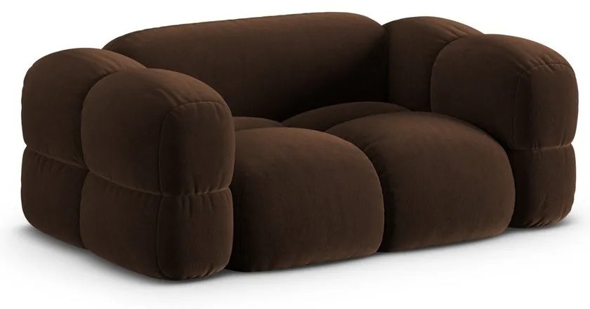 Tmavohnedá zamatová pohovka 180 cm Loretto – Cosmopolitan Design