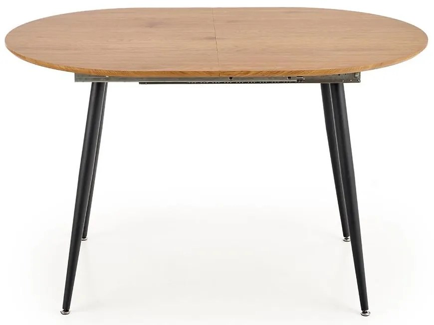Rozkladací stôl Colorado 120/160x80cm Mdf/Oceľ – Dub Zlatá/Čierna