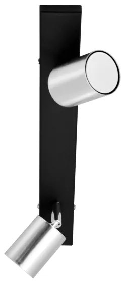 LED Bodové svietidlo TUNE 2xGU10/4,8W/230V matný chróm/čierna