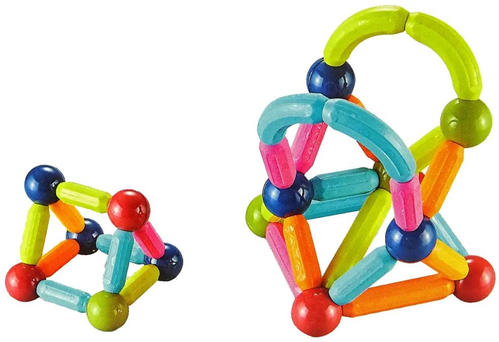 Lean Toys Magnetické stavebné kocky - 34 prvkov