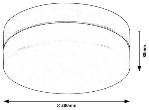 Rabalux 75026-LED Kúpeľňové stropné svietidlo GAELO LED/18W/230V pr. 28 cm čierna