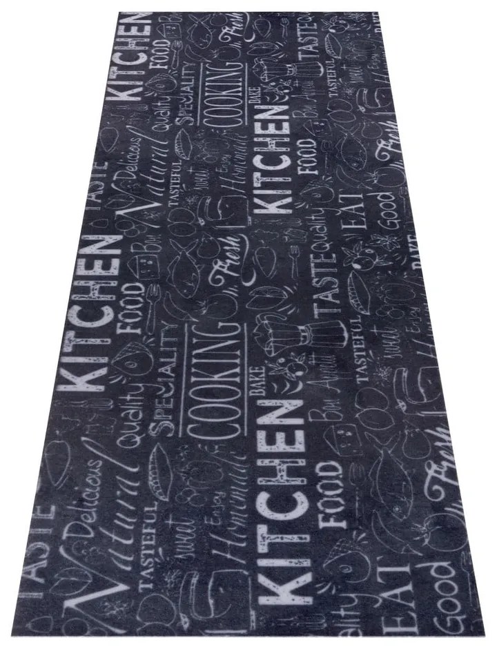 Čierny koberec behúň 50x150 cm Wild Kitchen Board – Hanse Home
