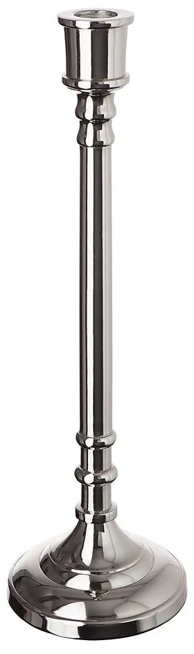 PURE CLASSICS Svietnik na dlhú sviečku 31 cm - strieborná