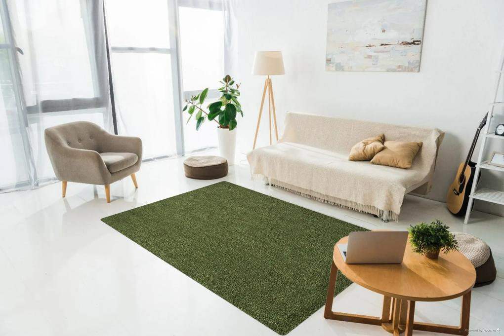 Lano - koberce a trávy Kusový koberec Nano Smart 591 zelený - 80x150 cm