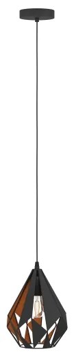 Eglo 49997 - Luster na lanku CARLTON 1xE27/60W/230V