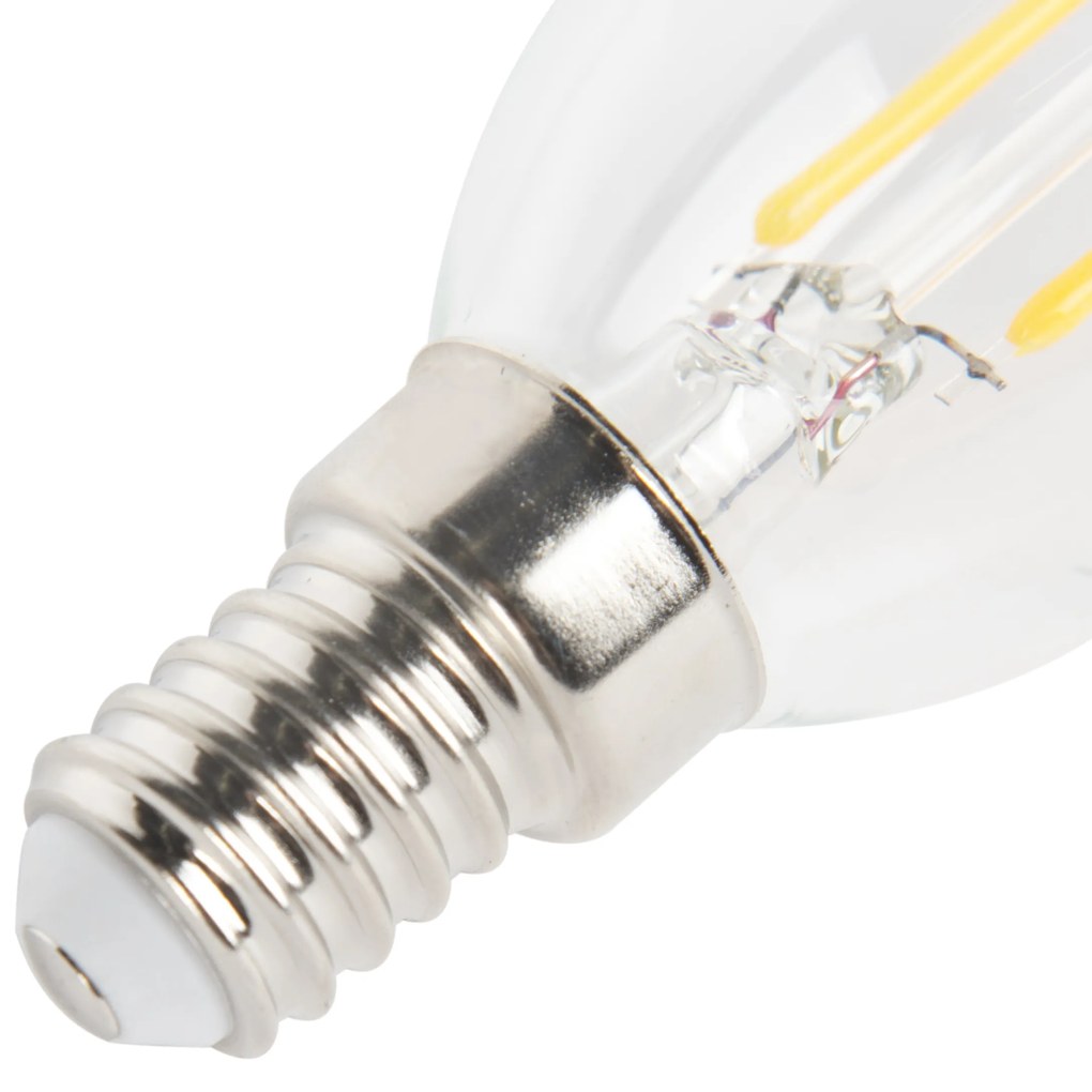 Sada 3ks LED žiarovky na sviečku E14 3W 2700K 250lm F35 stmievateľná číra