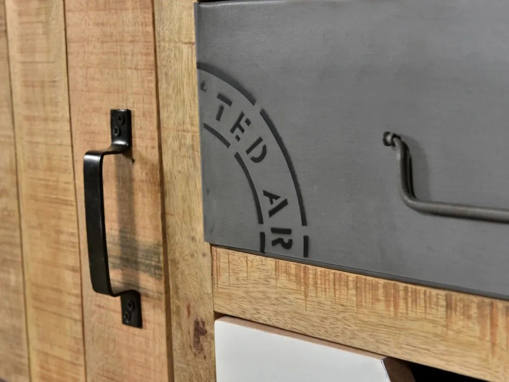 furniture-nabytek.cz - Masivní příborník Pune z mangového dřeva, lakovaný, přírodní barva