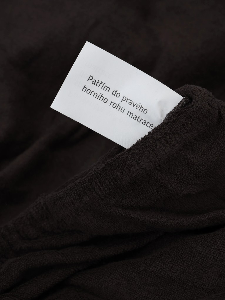 Froté plachta 180 × 200 cm - tmavo hnedá