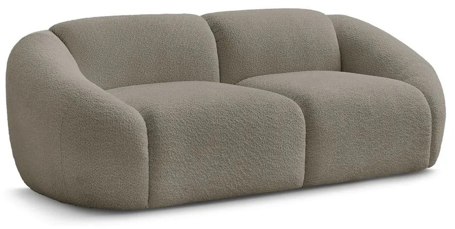 Sivohnedá pohovka z textílie bouclé 230 cm Tina – Bobochic Paris