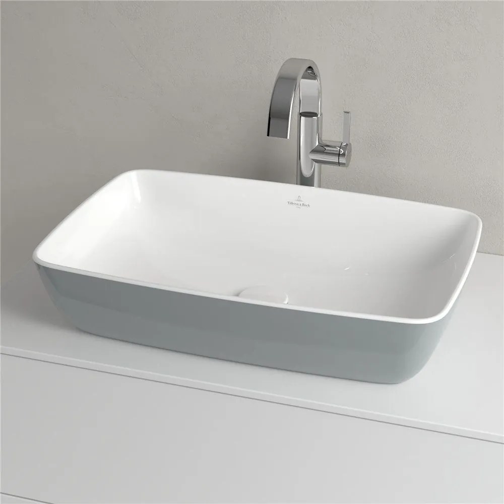 VILLEROY & BOCH Artis obdĺžnikové umývadlo na dosku bez otvoru, bez prepadu, 580 x 380 mm, French Linen, 417258BCT7