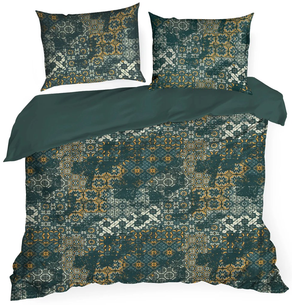 SATÉNOVÉ OBLIEČKY SPRING69 140X200 CM, 1 KS 70X80 CM VZOROVANÉ