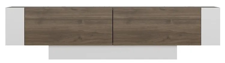 TV stolík MATERA 150 cm + polica orech/biely