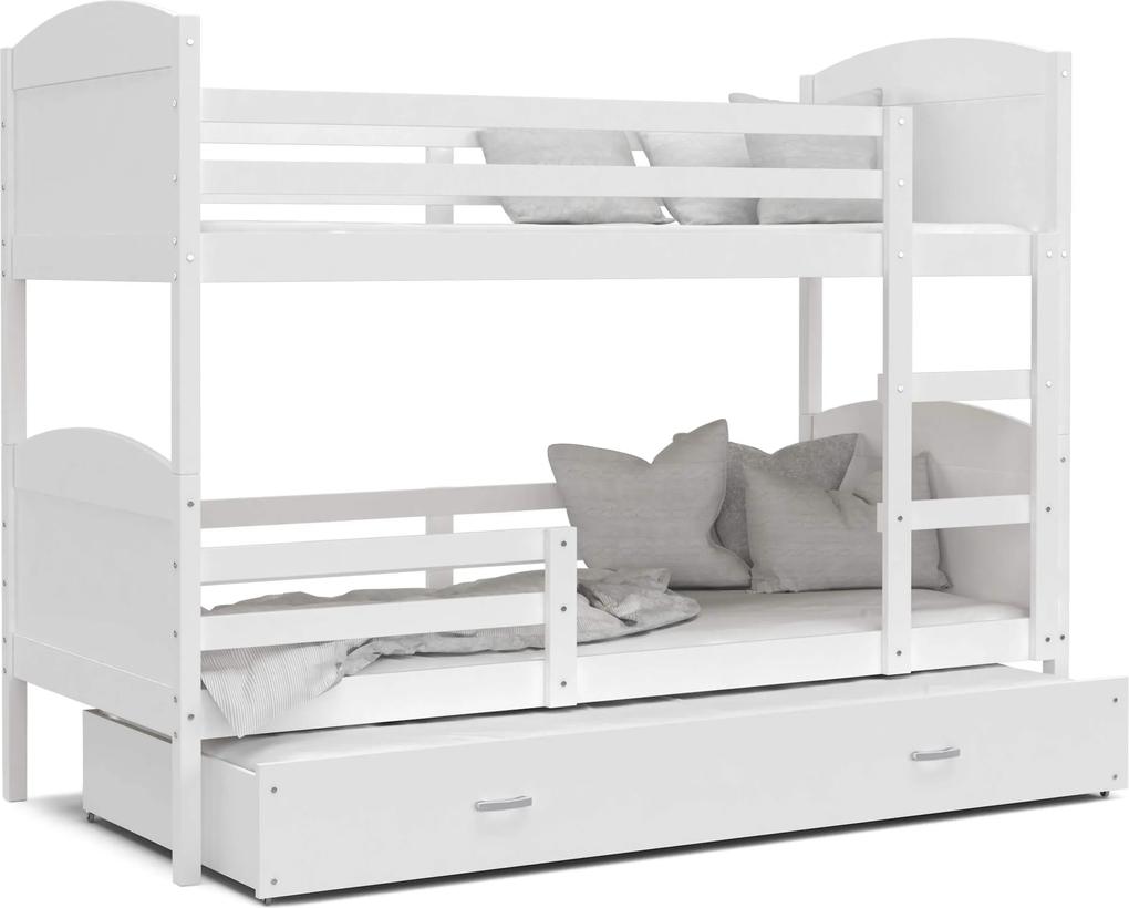 GL Poschodová posteľ s prístelkou Matúš 3 Rozmer: 190x80