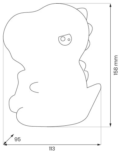 LED RGBW Stmievateľné nabíjateľné detské nočné svetlo DINO LED/1W/5V 1200 mAh