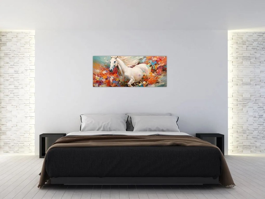Obraz - Maľba koňa (120x50 cm)