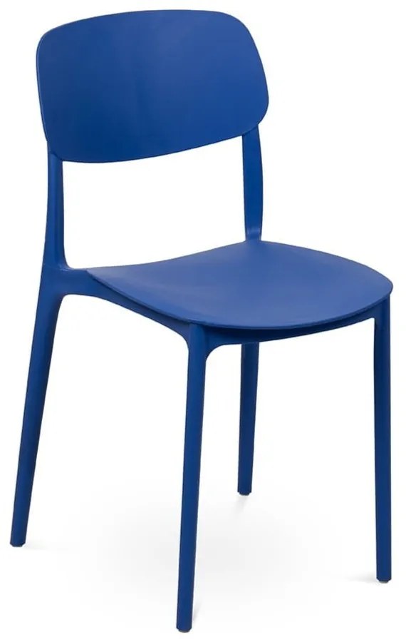 Modrá plastová záhradná stolička Hébé – Bonami Essentials