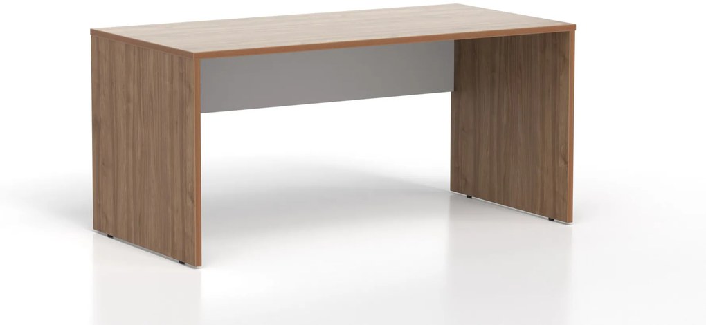 DREVONA Kancelársky stôl LUTZ 160x80 orech + biela