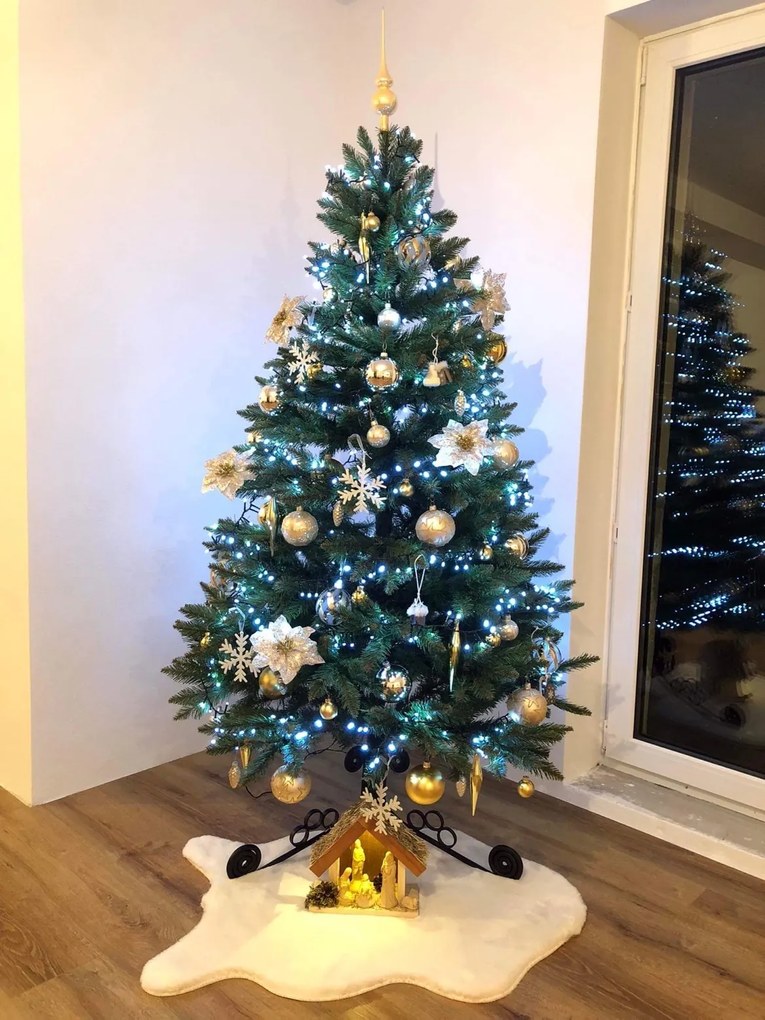 LEAN TOYS Vianočný stromček Smrek diamantový - prírodný, 180 cm