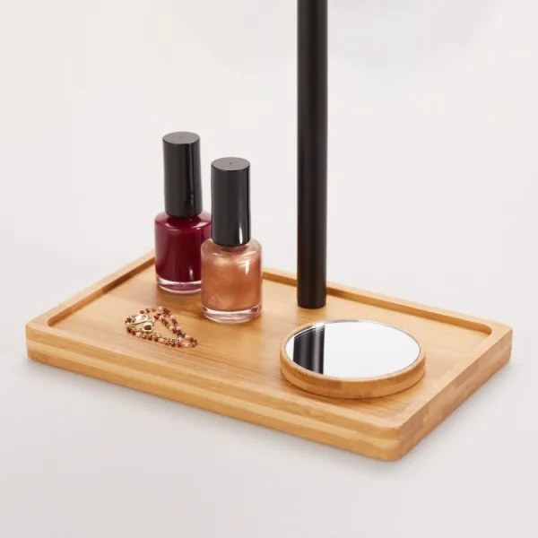 Lanaform - Stmievateľné kozmetické zrkadlo s LED podsvietením 5V USB bambus